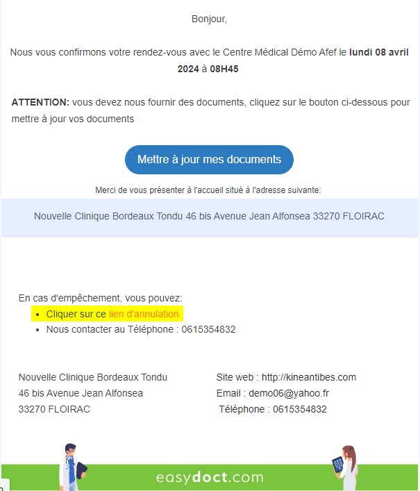 Commentaire patient à l