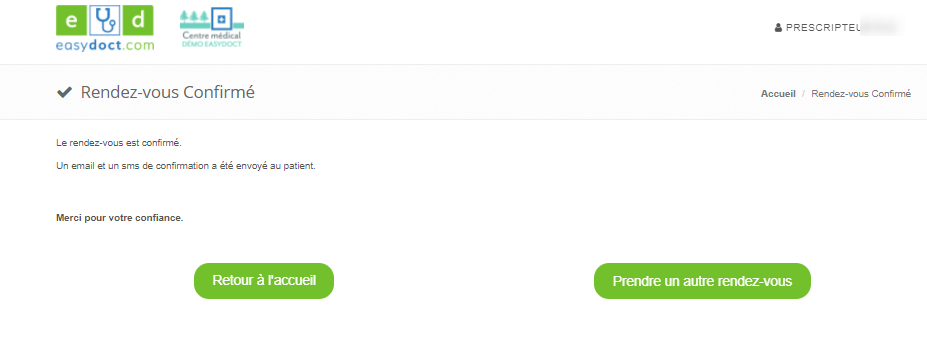Prendre Un Rendez-vous Pour Un Patient En Tant Que Prescripteur ...
